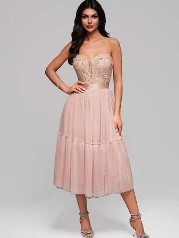 Ombre Strickkleid‌‌ in Beige: Vorderseite