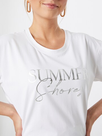 T-shirt 'Summer Shores' Esqualo en blanc