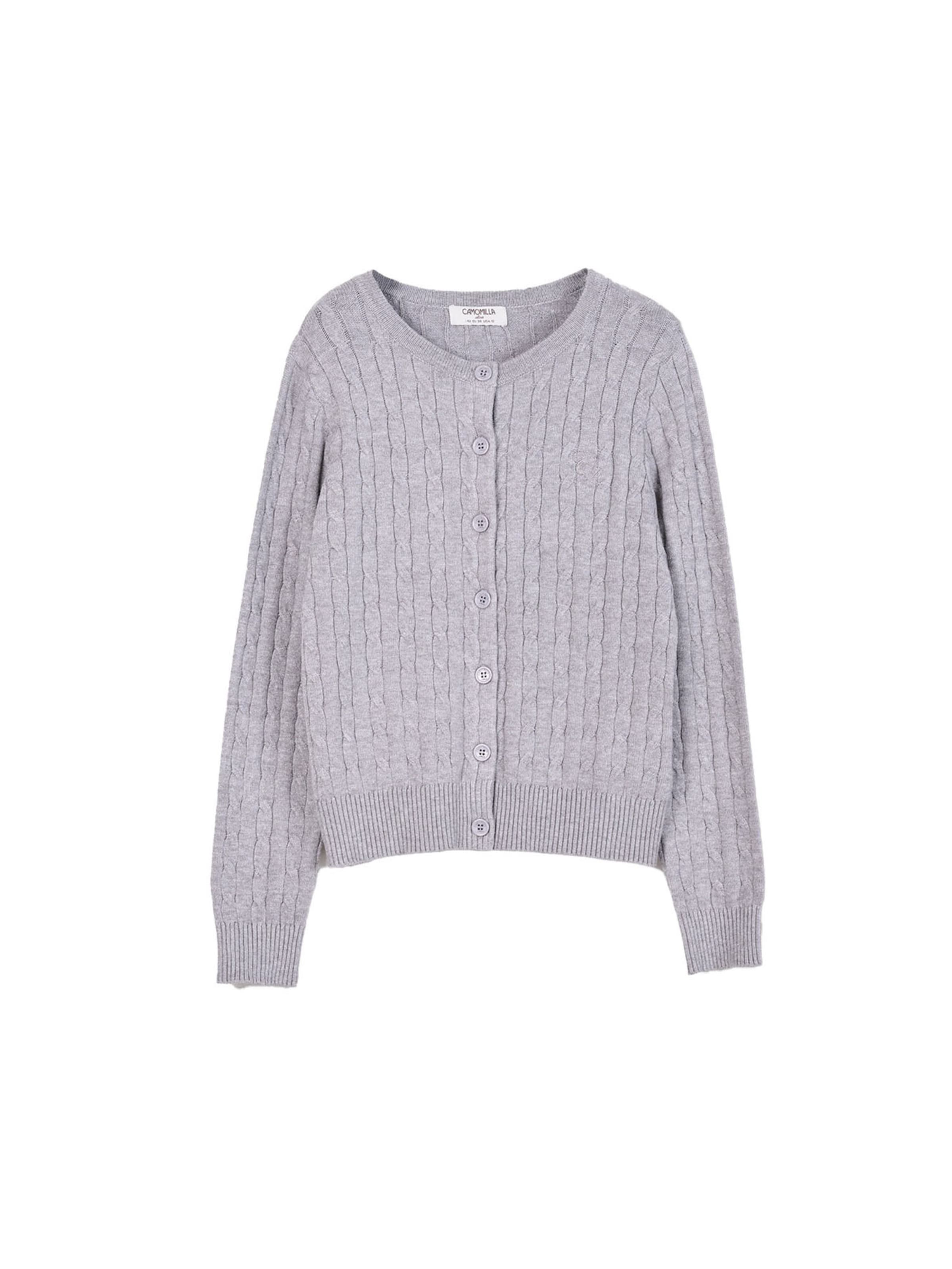Camomilla Italia Knit cardigan 'Cookie' in Grey: front