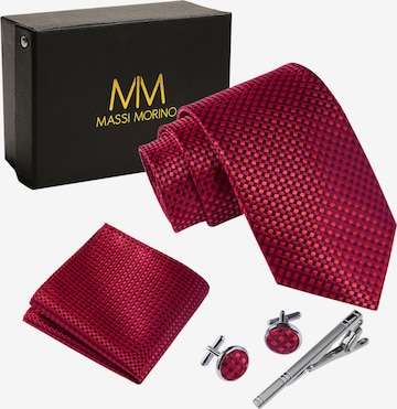 Massi Morino Stropdas in Rood: voorkant