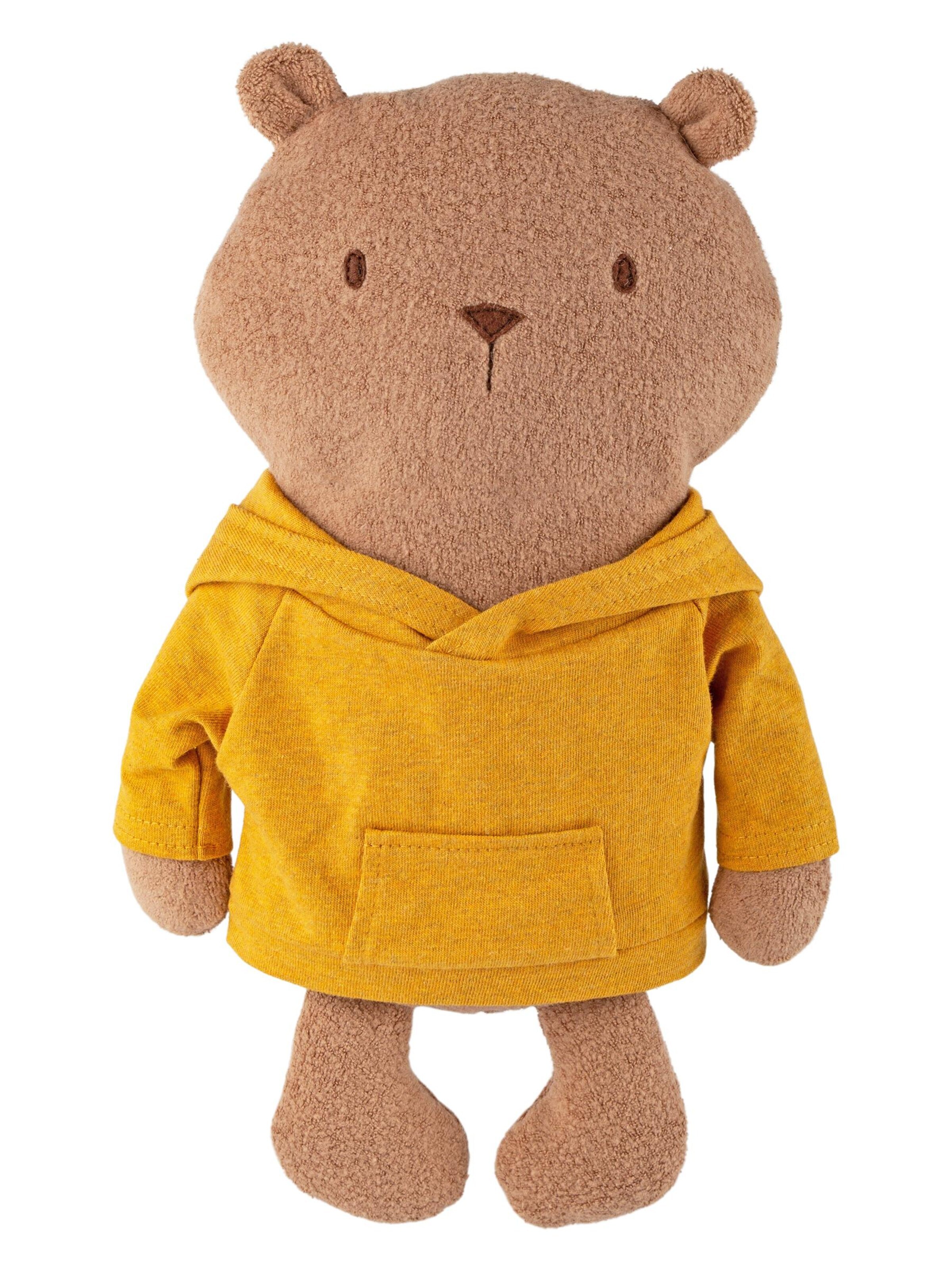 SIGIKID Stuffed animals 'Kuschelfreunde Mister O'Lui mit Hoodie sigikid & Friends Mister O'Lui' in Yellow: front