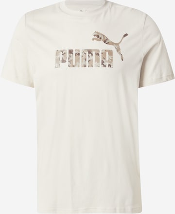 T-Shirt fonctionnel 'ESS' PUMA en beige : devant