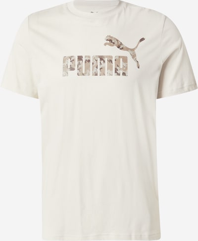Sportiniai marškinėliai 'ESS' iš PUMA, spalva – kremo / ruda / šviesiai ruda, Prekių apžvalga
