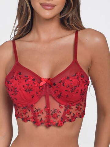 Orchibelle Balconette Underwear Sets in Red