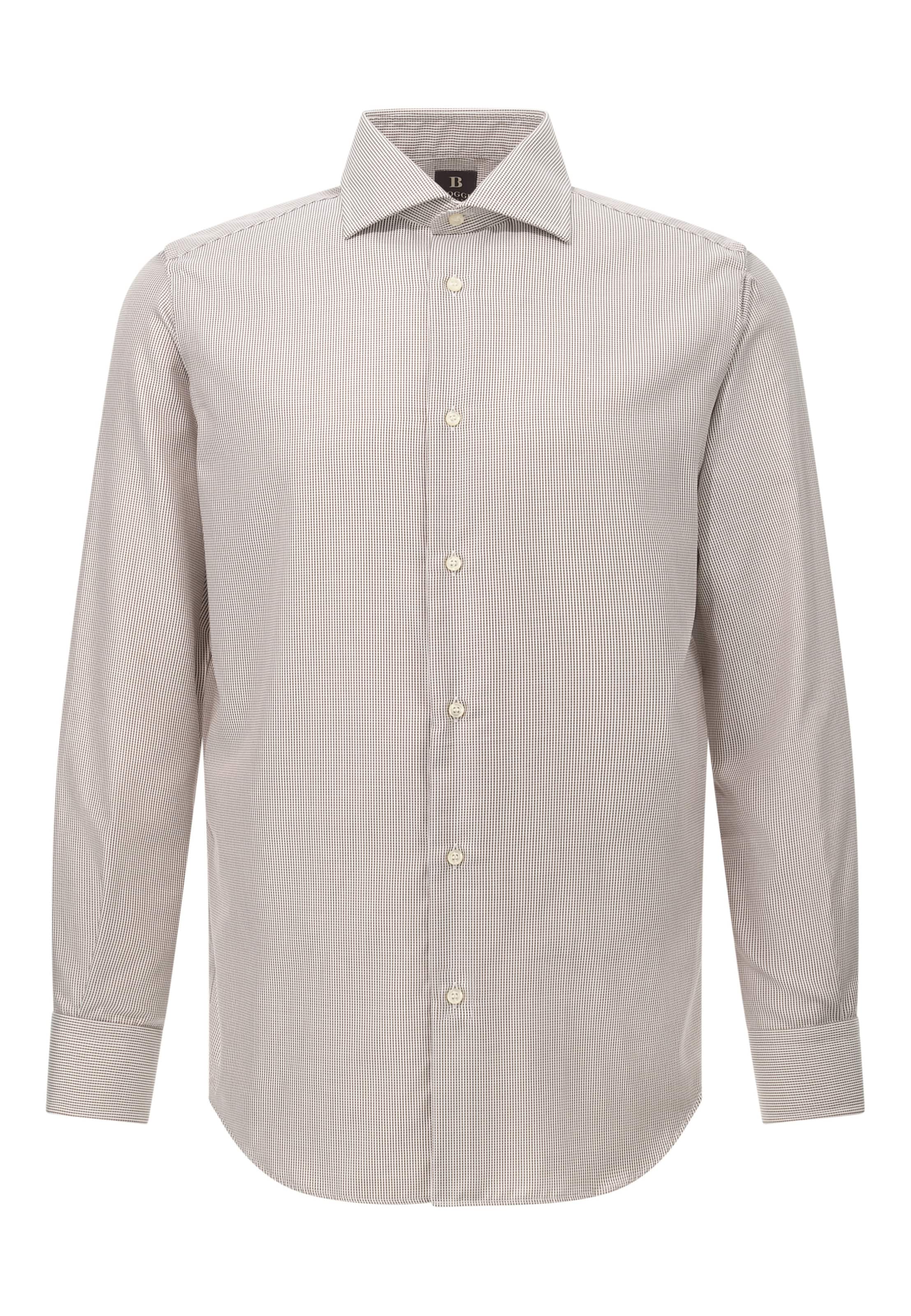 Boggi Milano Regular fit Πουκάμισο σε μπεζ: μπροστά