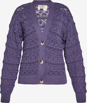 Gaya Knit cardigan in Purple: front
