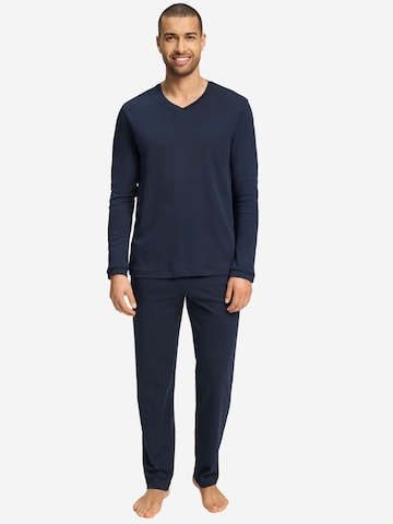 Hanro Pajamas long ' Night & Day ' in Blue: front