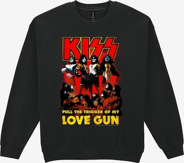 Sweat-shirt 'Love Gun' Kiss en noir : devant
