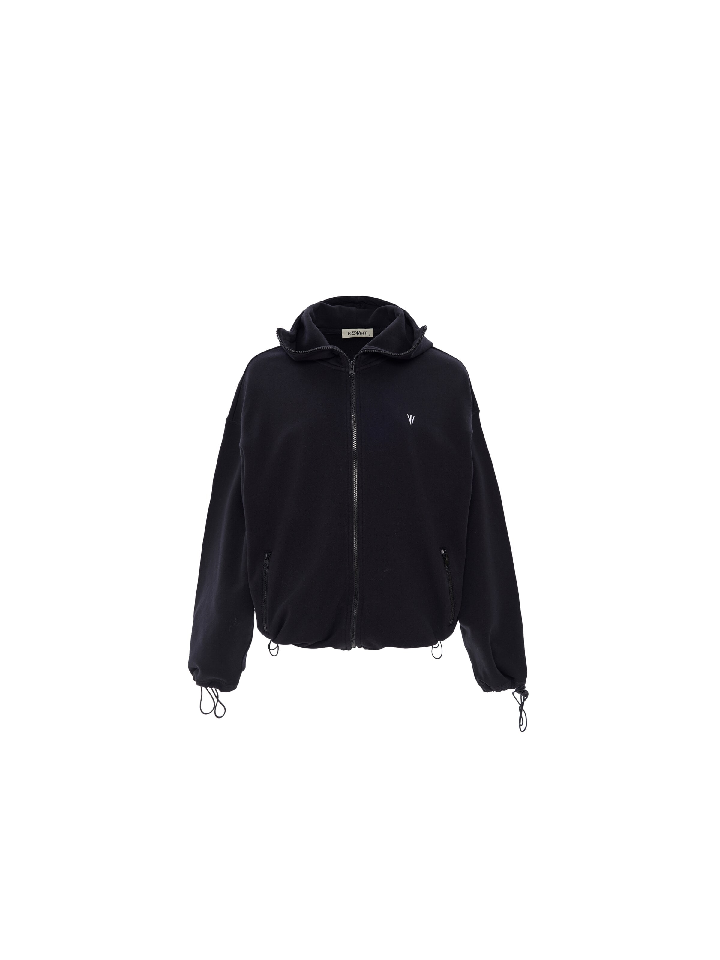 NOWIHT Zip-Up Hoodie 'Sabine' in Black: front
