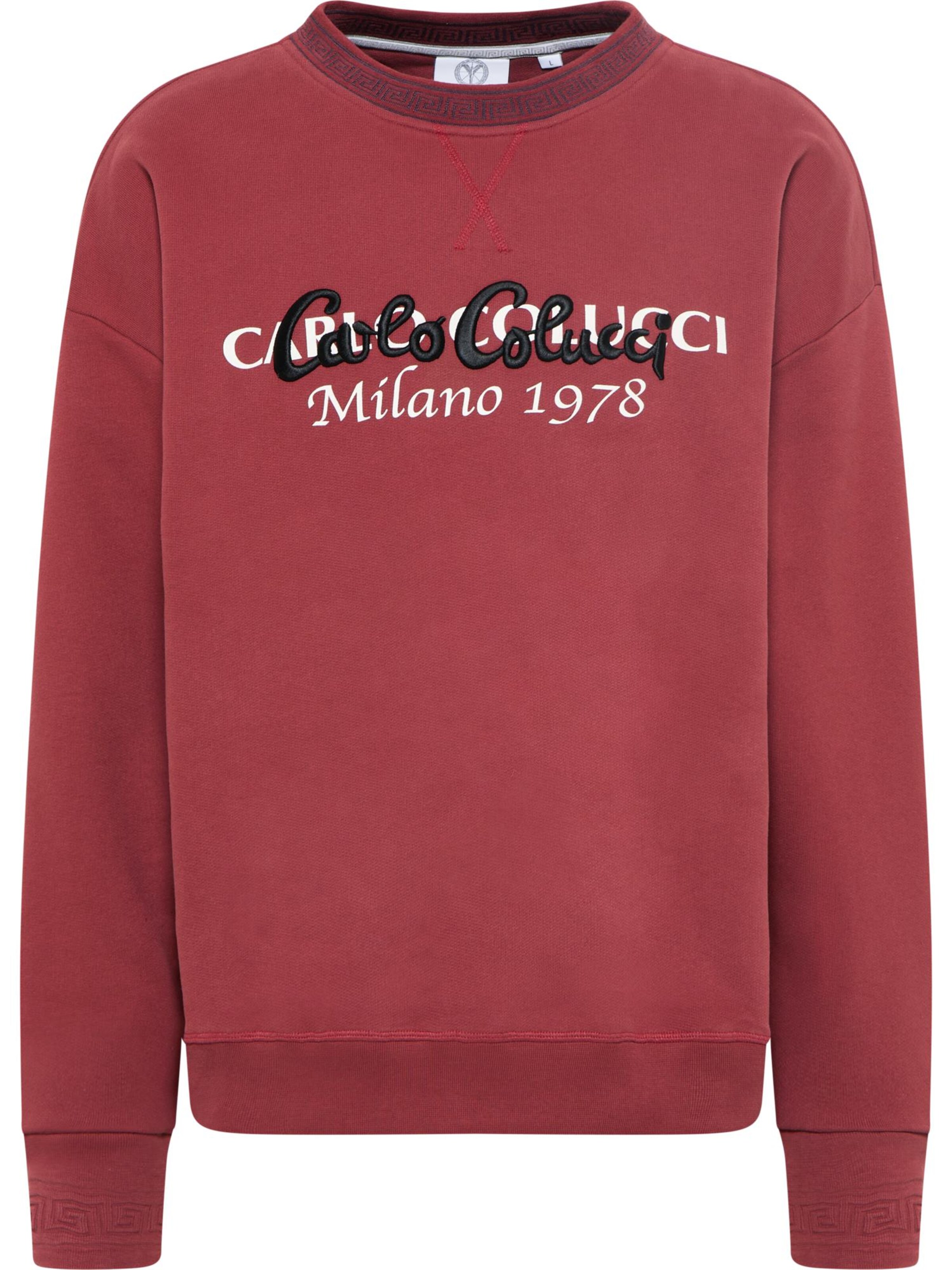 Sweat-shirt ' De Tomas ' Carlo Colucci en rouge : devant