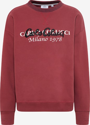 Sweat-shirt ' De Tomas ' Carlo Colucci en rouge : devant