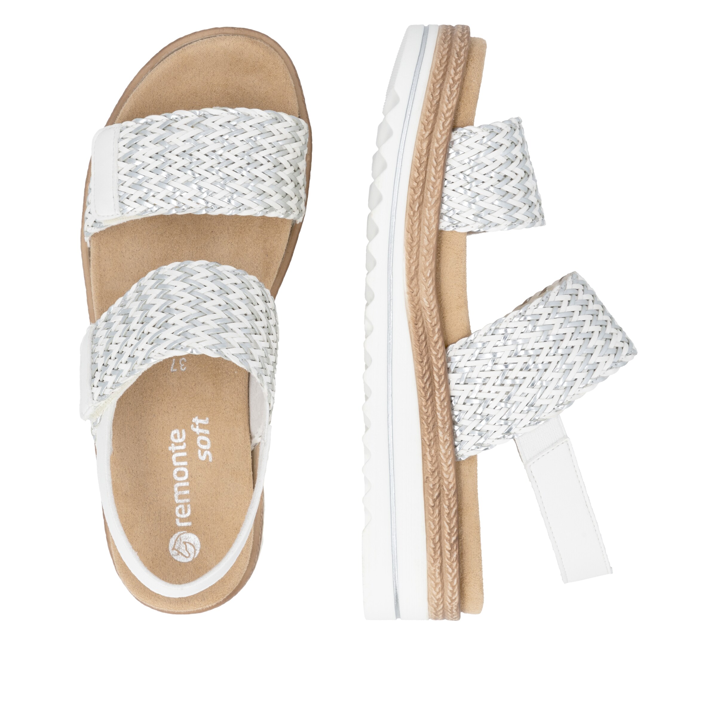 REMONTE Strap Sandals ' D0Q63 ' in Silver