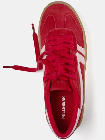 Pull&Bear Sneakers laag in Rood