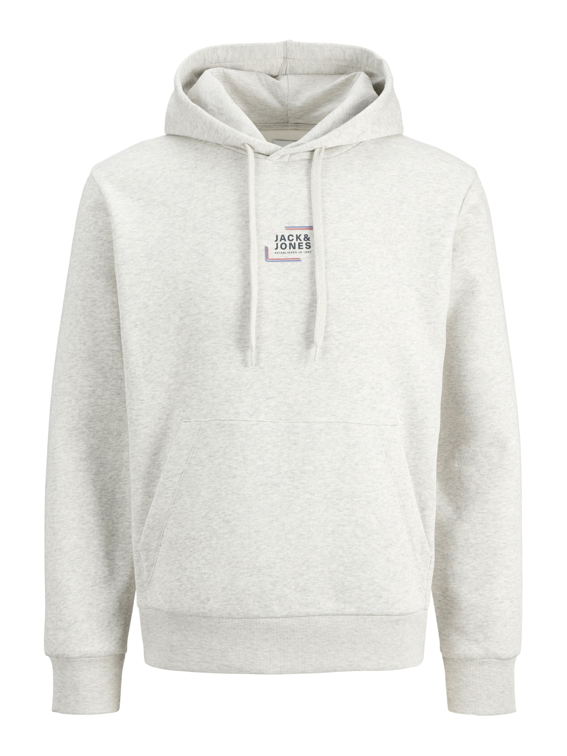 JACK & JONES Sweatshirt 'JJECORP' i hvid: forside