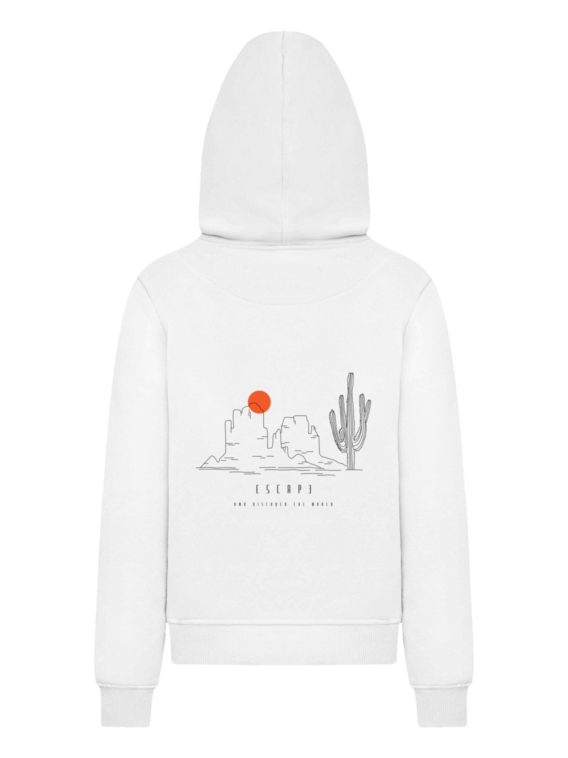 Sweat-shirt 'Escape Discover the World Savannah Minimalistic' F4NT4STIC en blanc