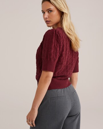 WE Fashion Pulover | rdeča barva