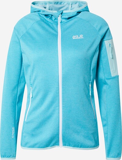 JACK WOLFSKIN Outdoorjacke 'Milford' in blau / mint / weiß, Produktansicht