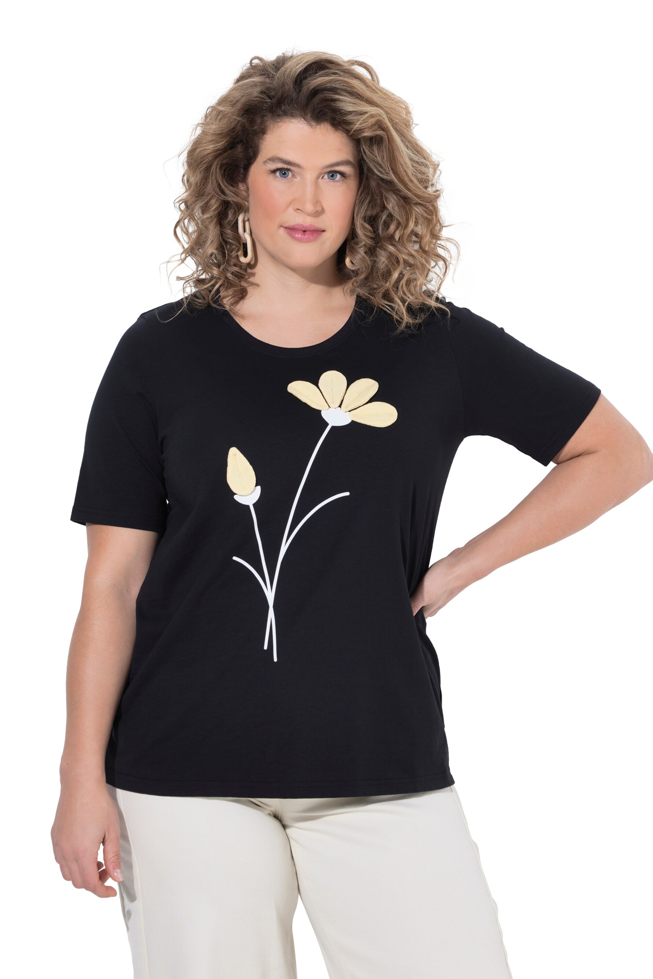 Ulla Popken Shirt in Black: front