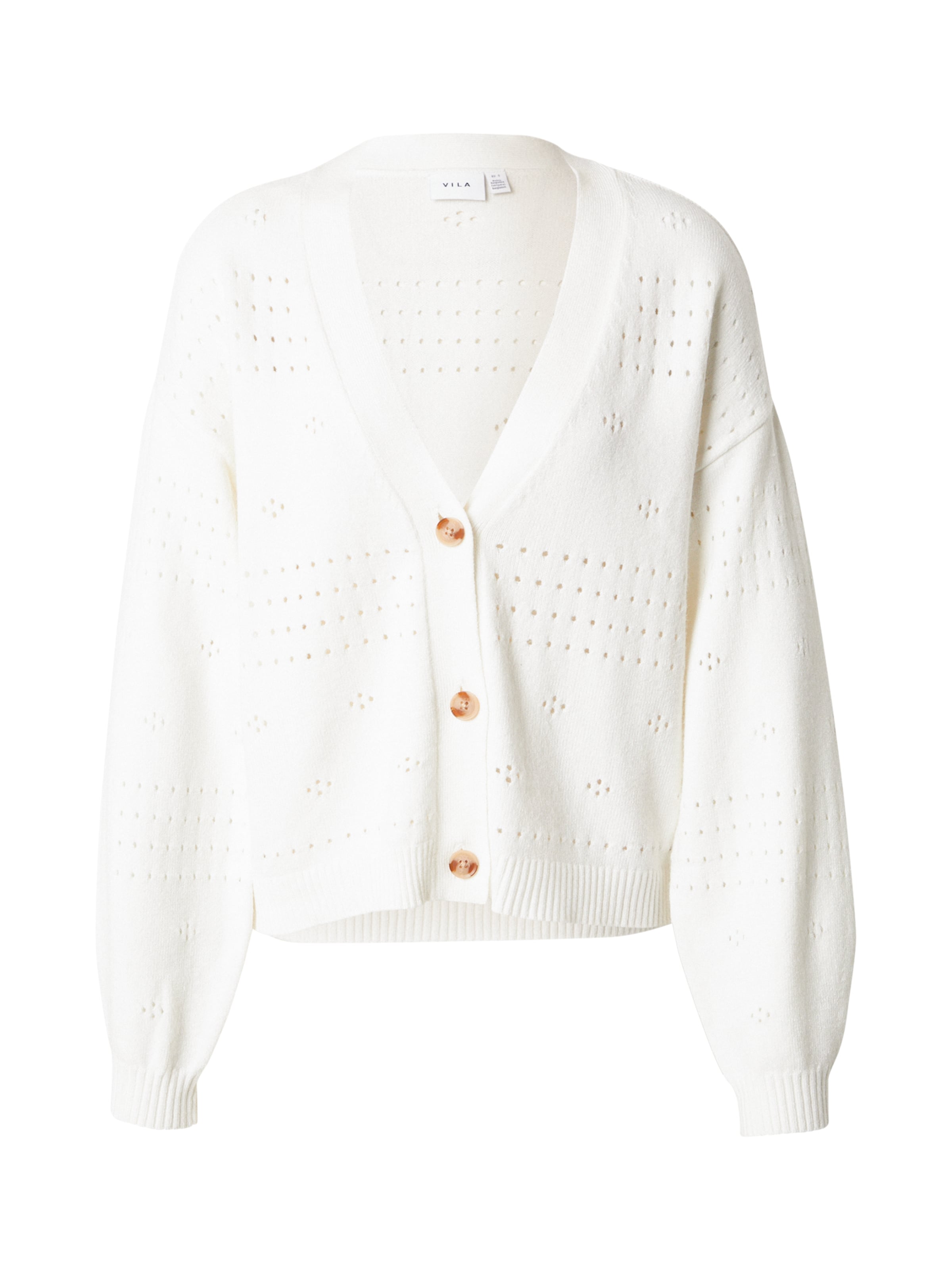 VILA Knit cardigan 'VIRIL' in White: front