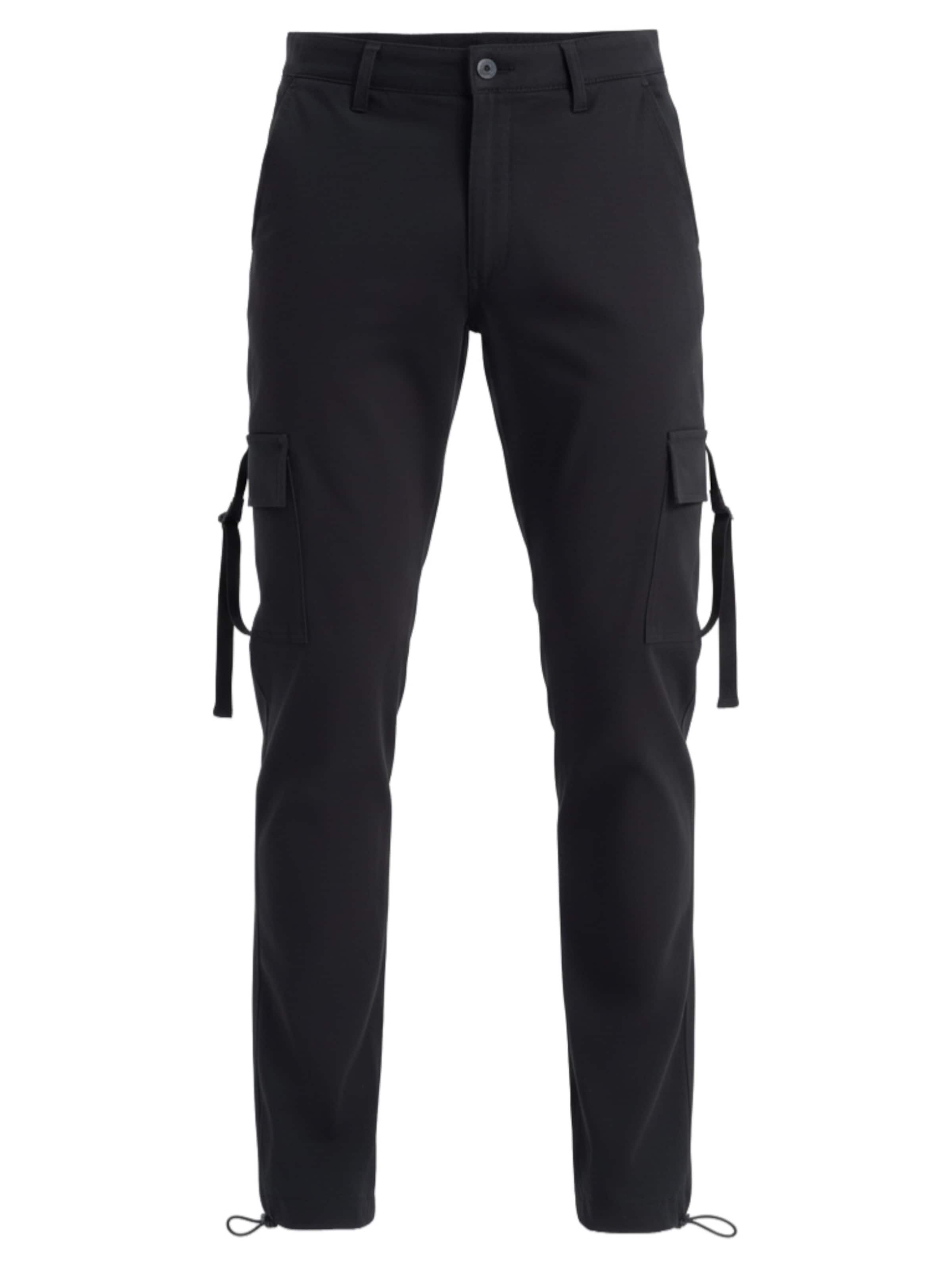 Ombre Cargo trousers in Black: front