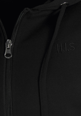 H.I.S Zip-Up Hoodie in Black