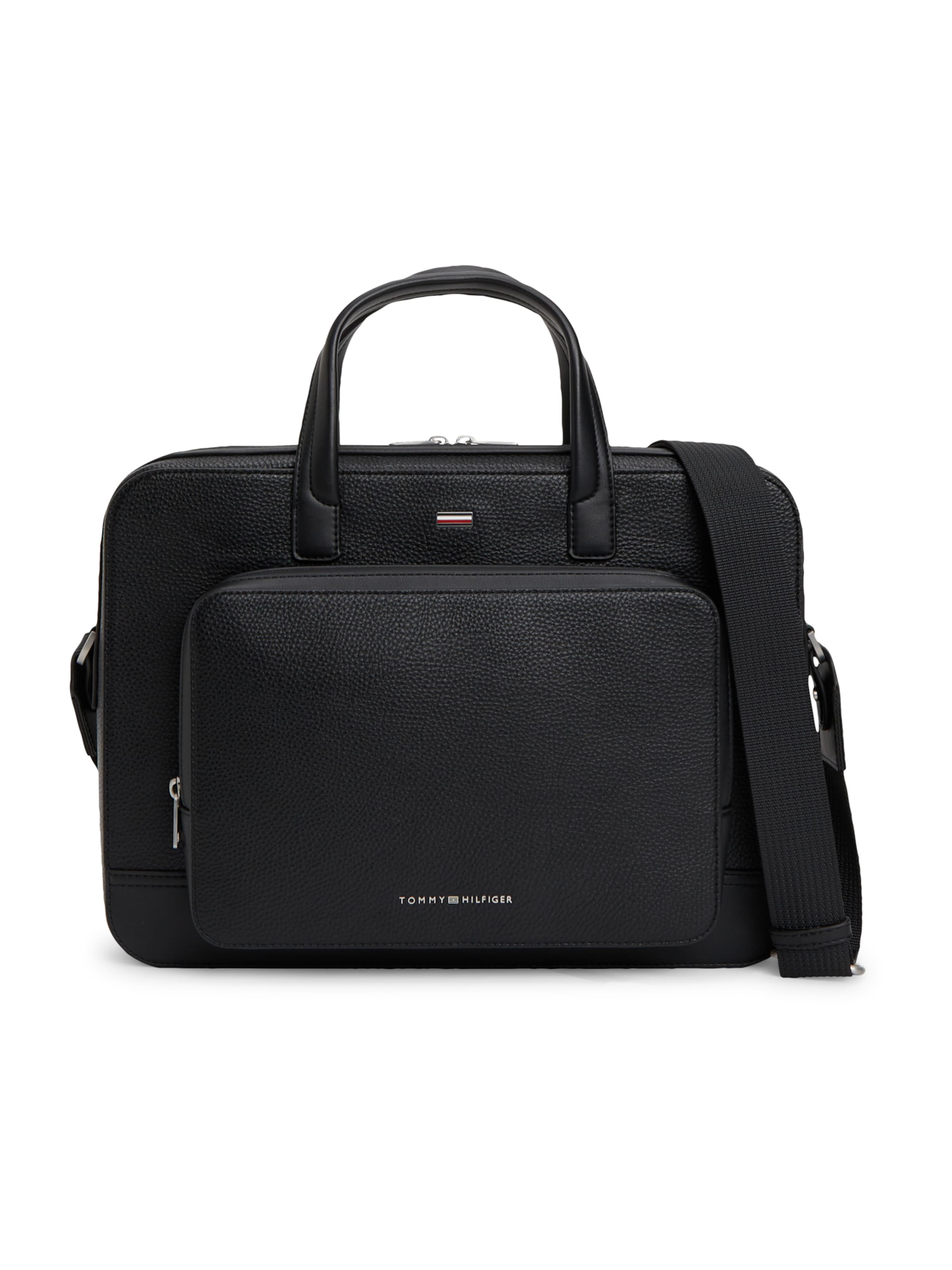 Sac d’ordinateur portable 'CENTRAL' TOMMY HILFIGER en noir : devant