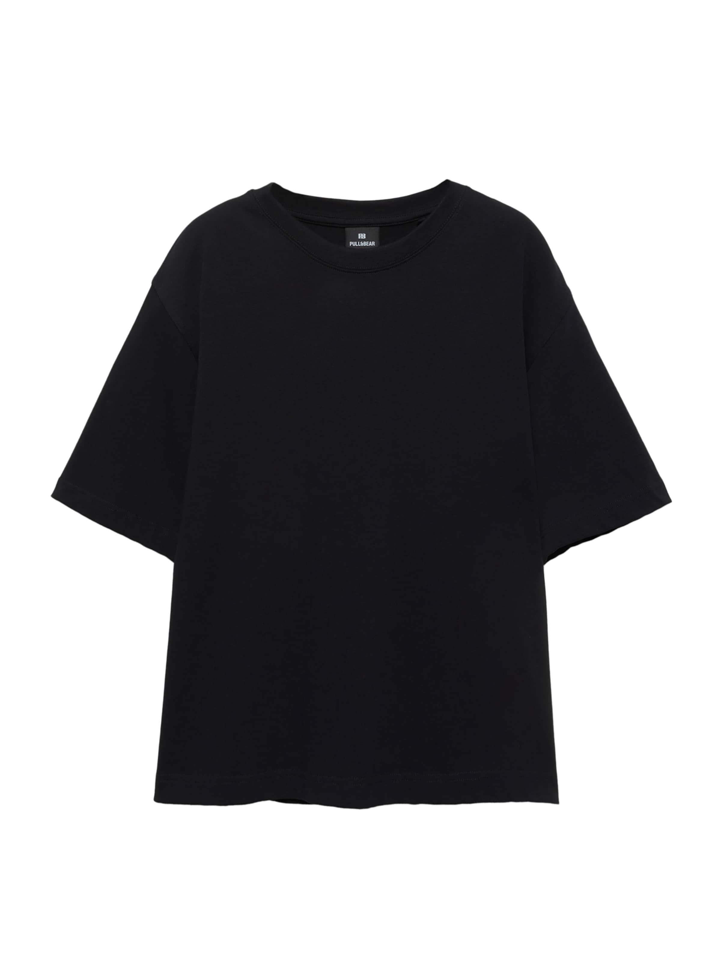 T-Shirt Pull&Bear en noir : devant