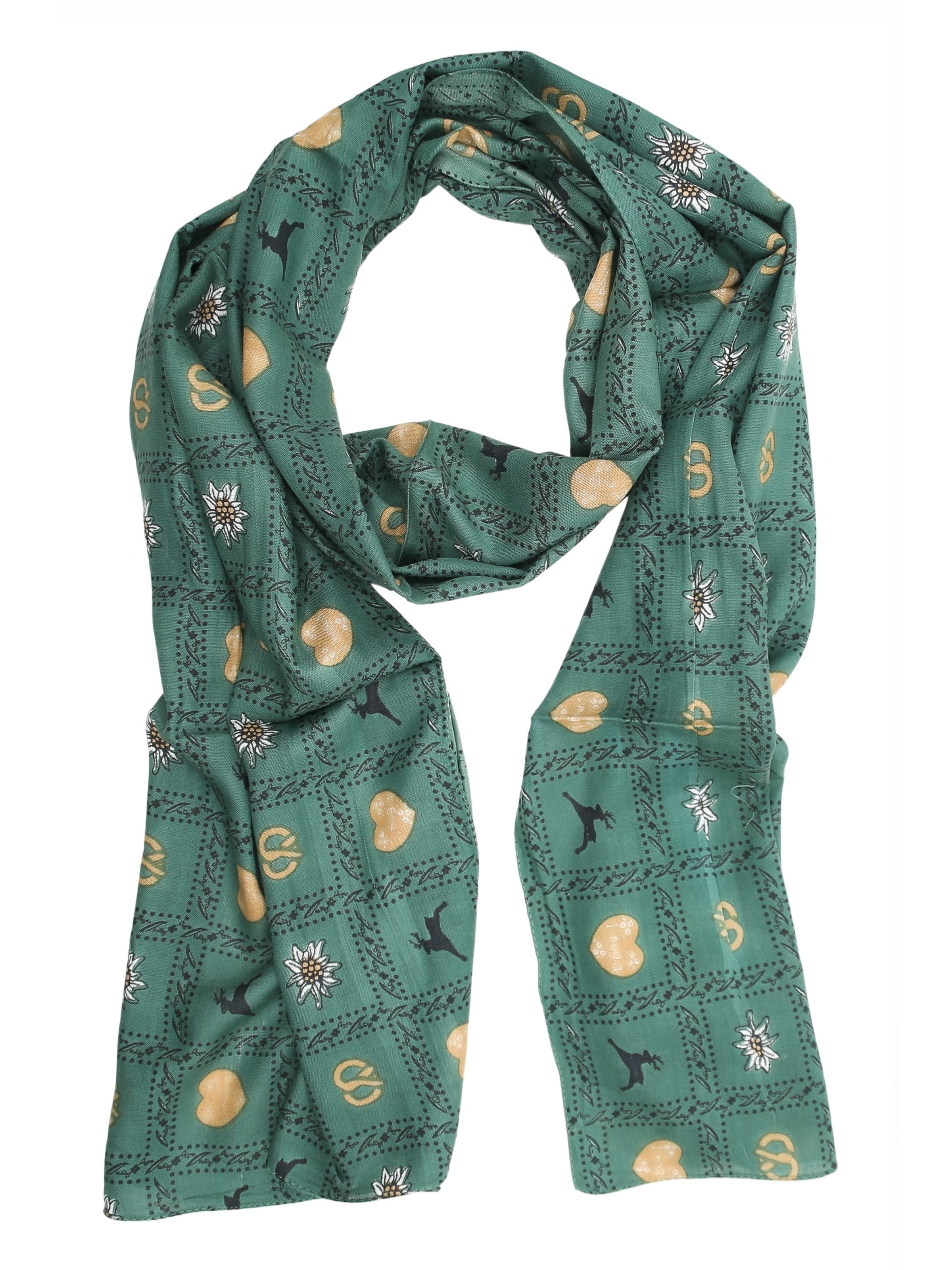 Allgäu Rebell Scarf 'Trachteneleganz' in Green
