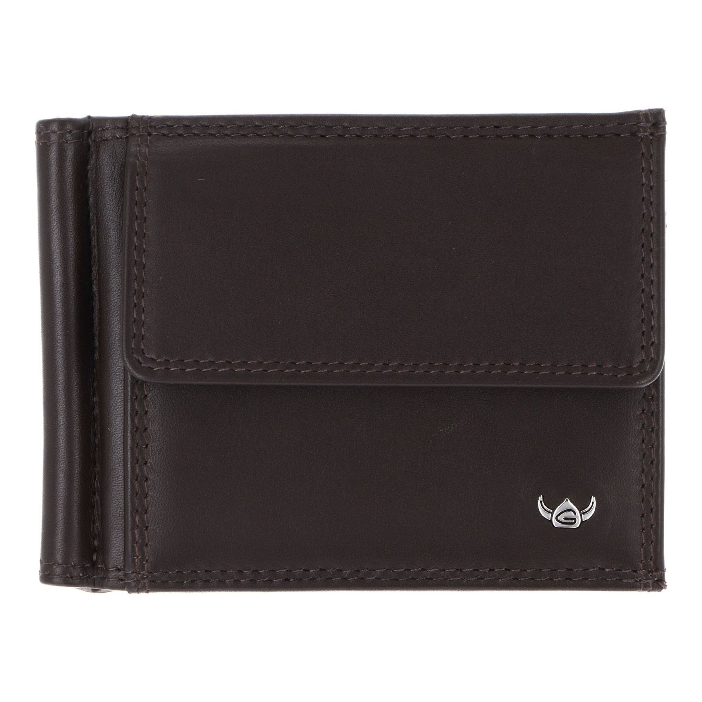 Porte-monnaies 'Polo' GOLDEN HEAD en marron : devant