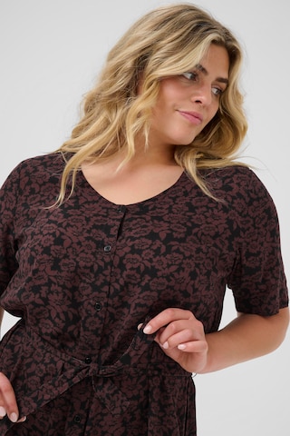 Robe-chemise 'Bella' KAFFE CURVE en marron