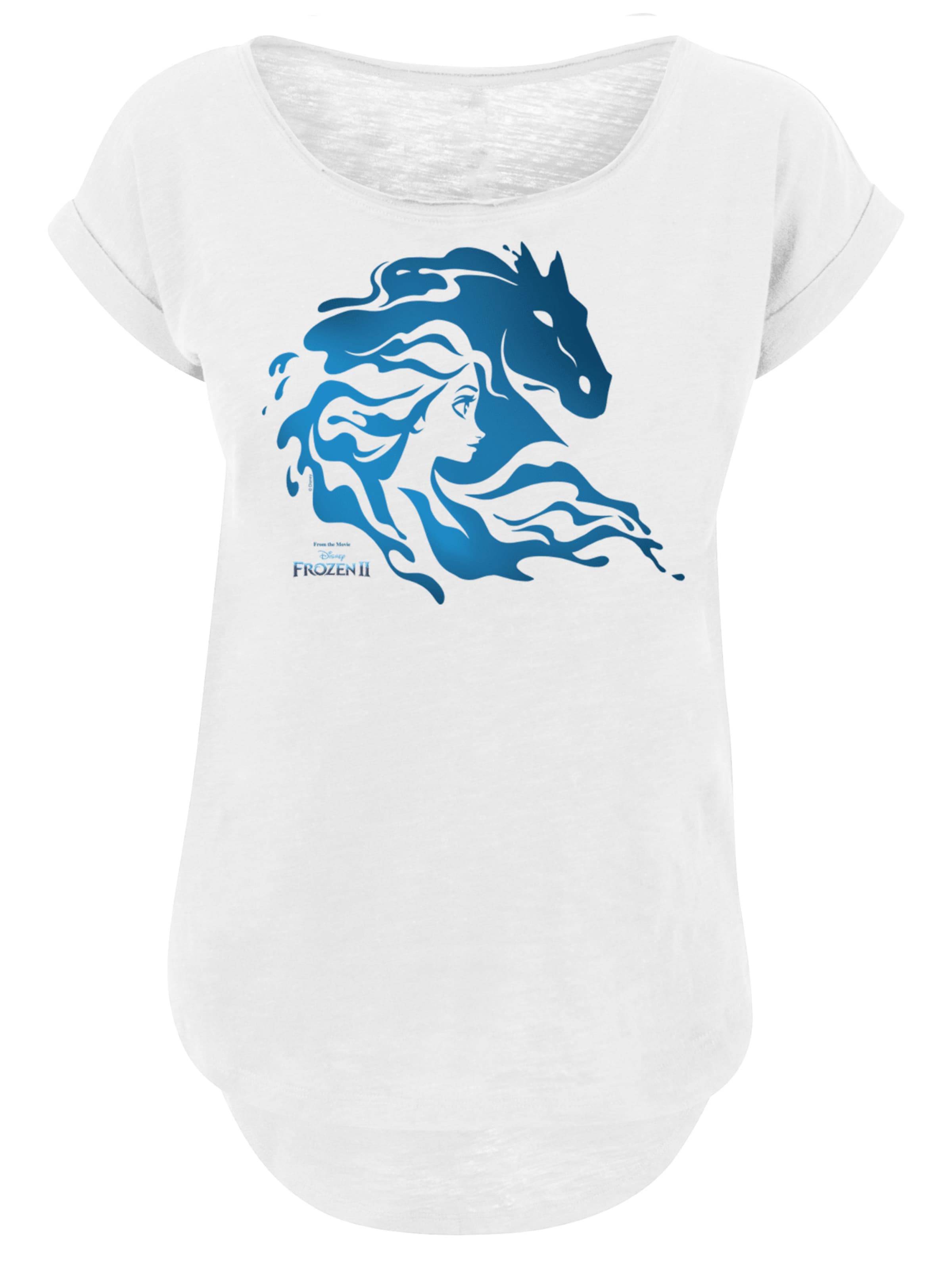 F4NT4STIC T-Shirt 'Disney Frozen 2 Nokk Silhouette' in Weiß: Vorderseite