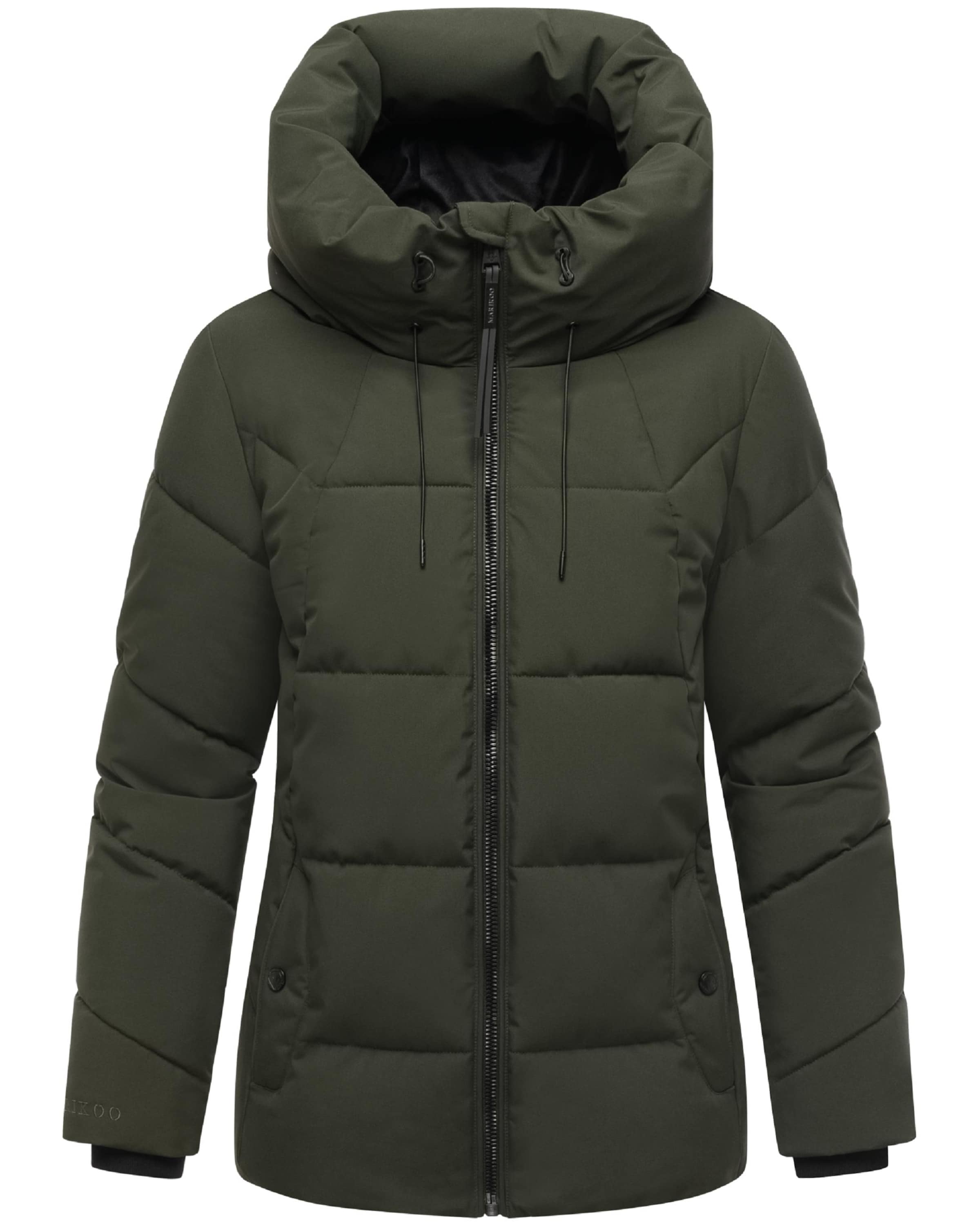 MARIKOO Winterjacke 'Kuscheltatze XVI' in Grün: Vorderseite