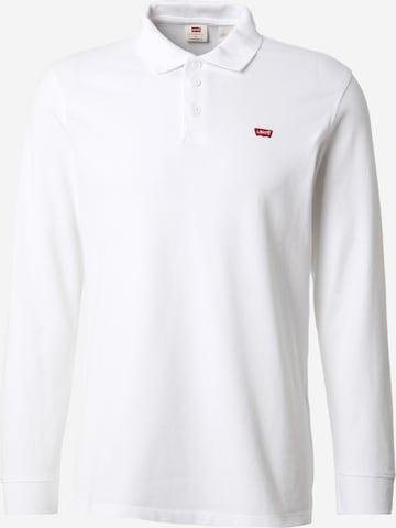 LEVI'S ®Majica 'Long Sleeve Housemark Polo Shirt' - bijela boja: prednji dio