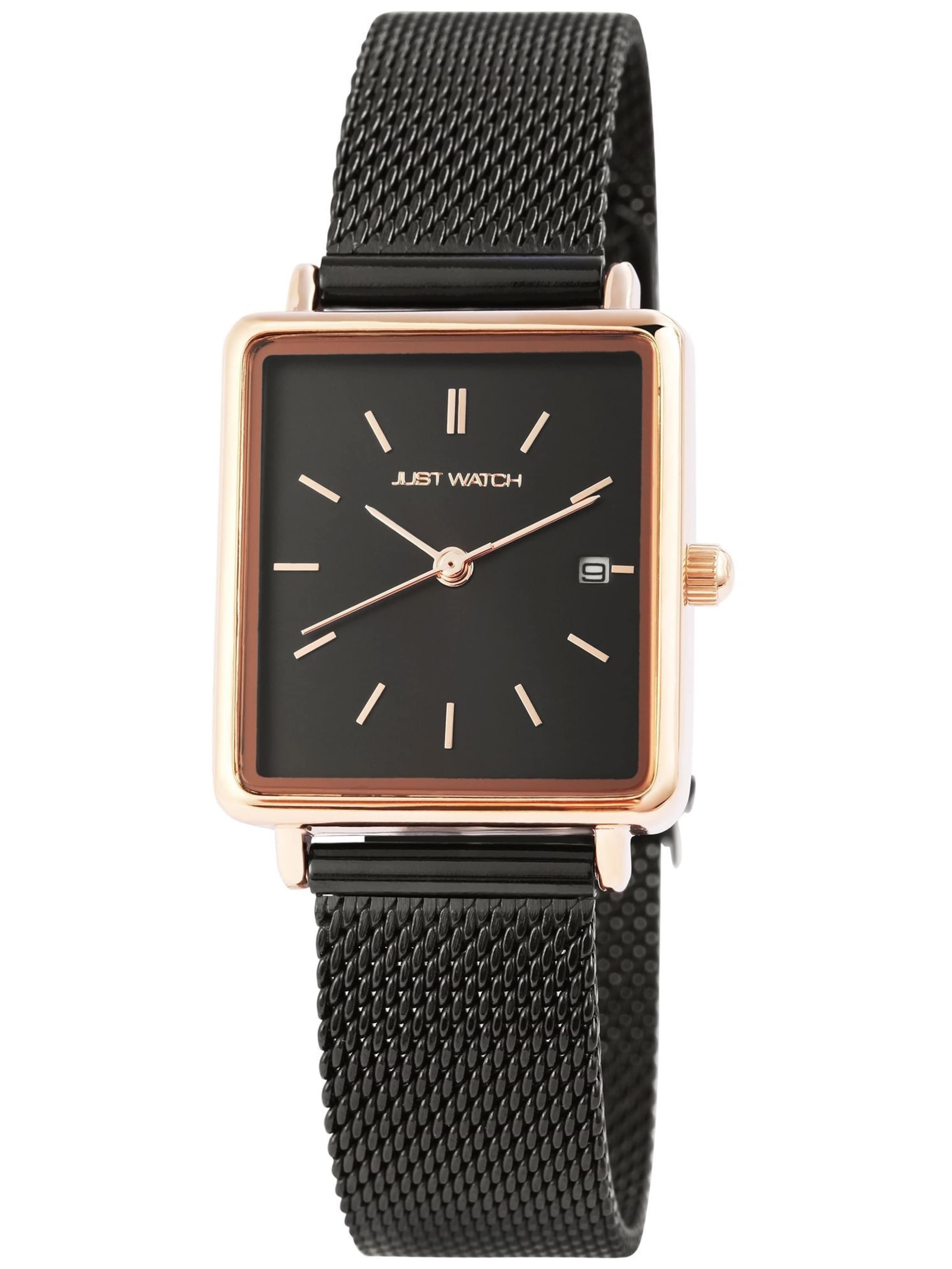 Just Watch Analog Watch 'Sienna, Datumsanzeige' in Black