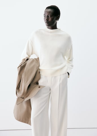 MANGO Trui 'DESTROY' in Beige: voorkant