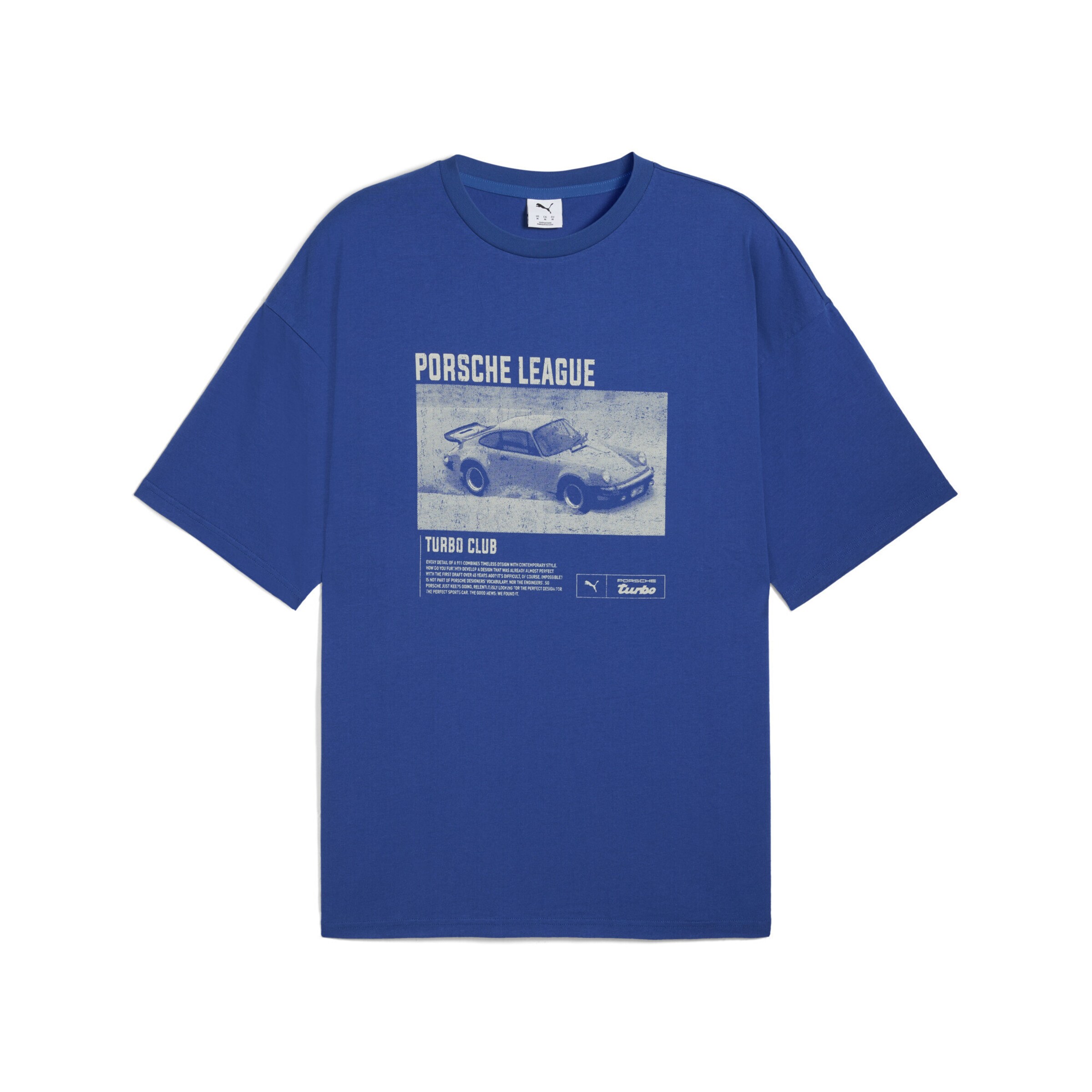 PUMA T-Shirt 'Puma x Porsche Legacy' in blau / hellgrau, Produktansicht