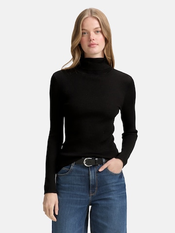 TOM TAILOR DENIM Trui in Zwart: voorkant