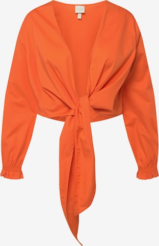 Ulla Popken Wickelbluse  (GOTS) in Orange: predná strana