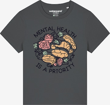 T-shirt 'Mental Health' Watapparel en gris : devant