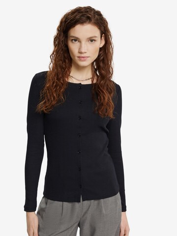 ESPRIT Knit Cardigan in Black: front