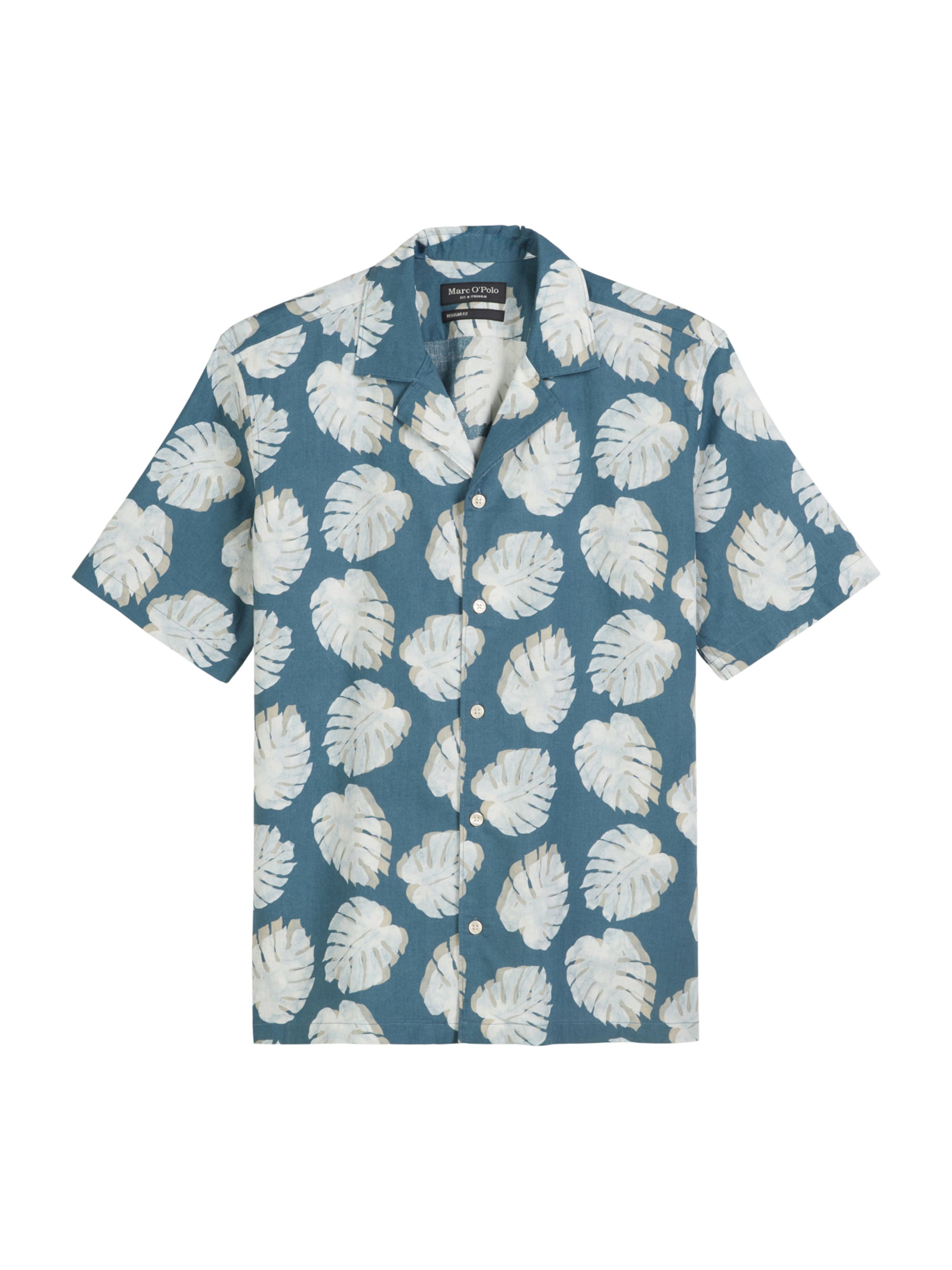 Marc O'Polo Button Up Shirt in Blue: front