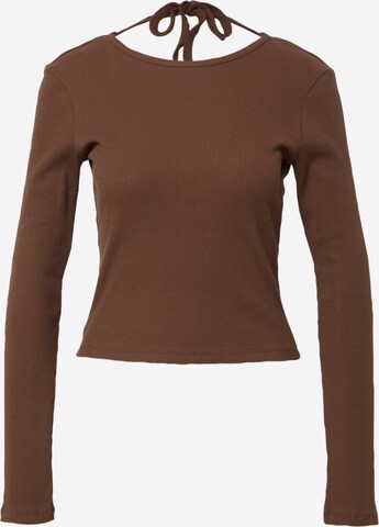 T-shirt Nasty Gal en marron : devant