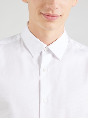 JACK & JONES Comfort fit Button Up Shirt 'JPRBLABARNES' in White