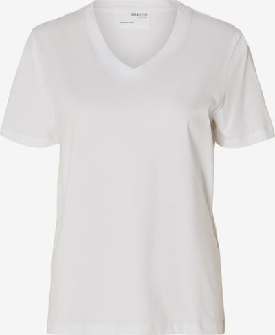 Tricou SELECTED FEMME pe alb, Vizualizare produs