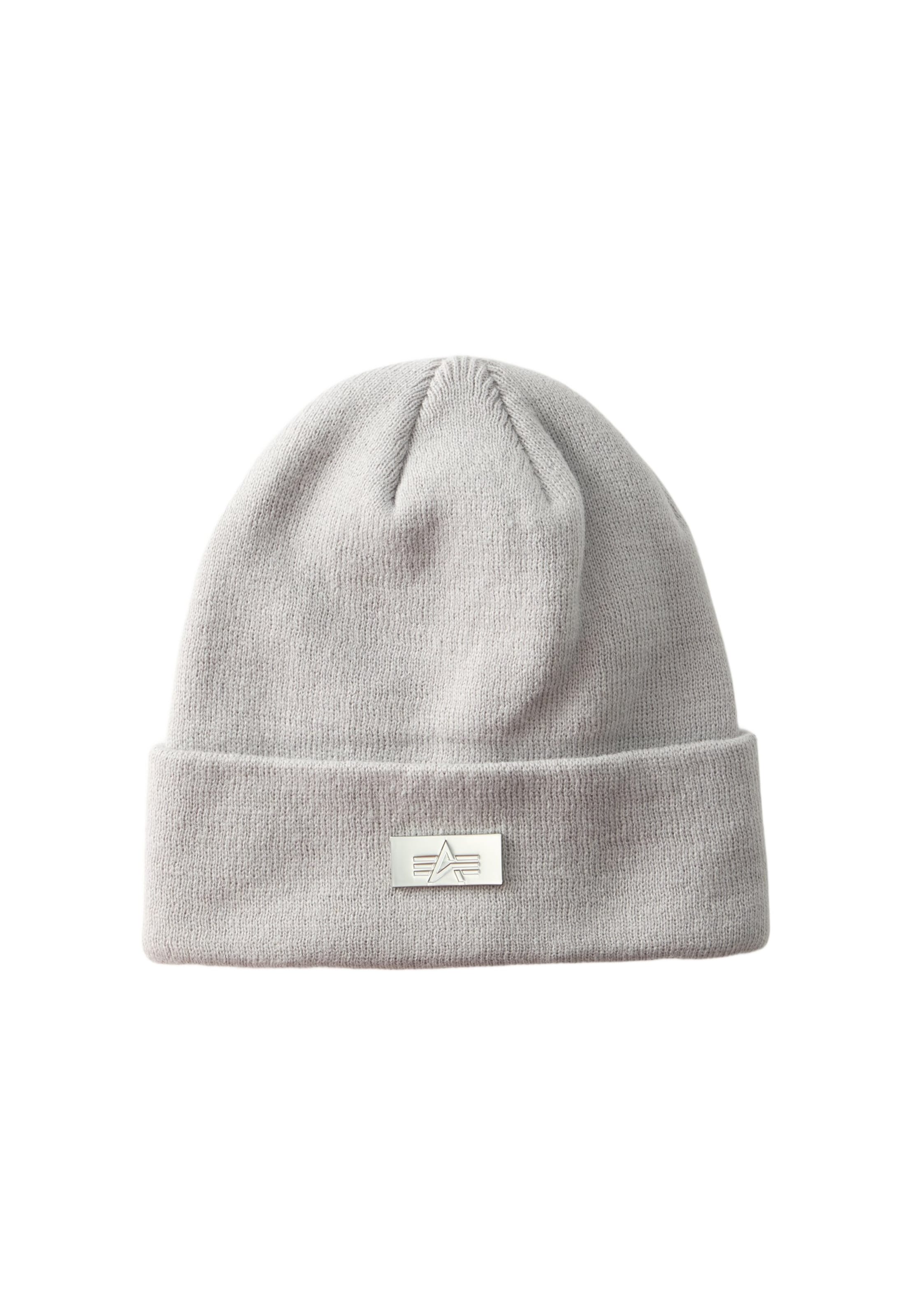 ALPHA INDUSTRIES Čiapky - Sivá: predná strana