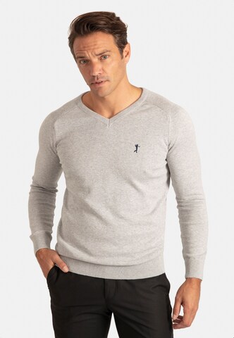 Sir Raymond Tailor Strickpullover 'Santos' in Grau: Vorderseite