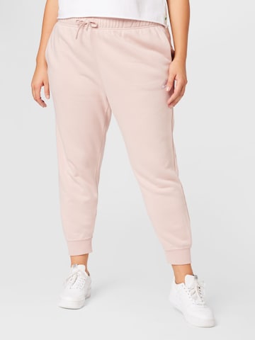 NIKE Zúžený Kalhoty – pink: přední strana