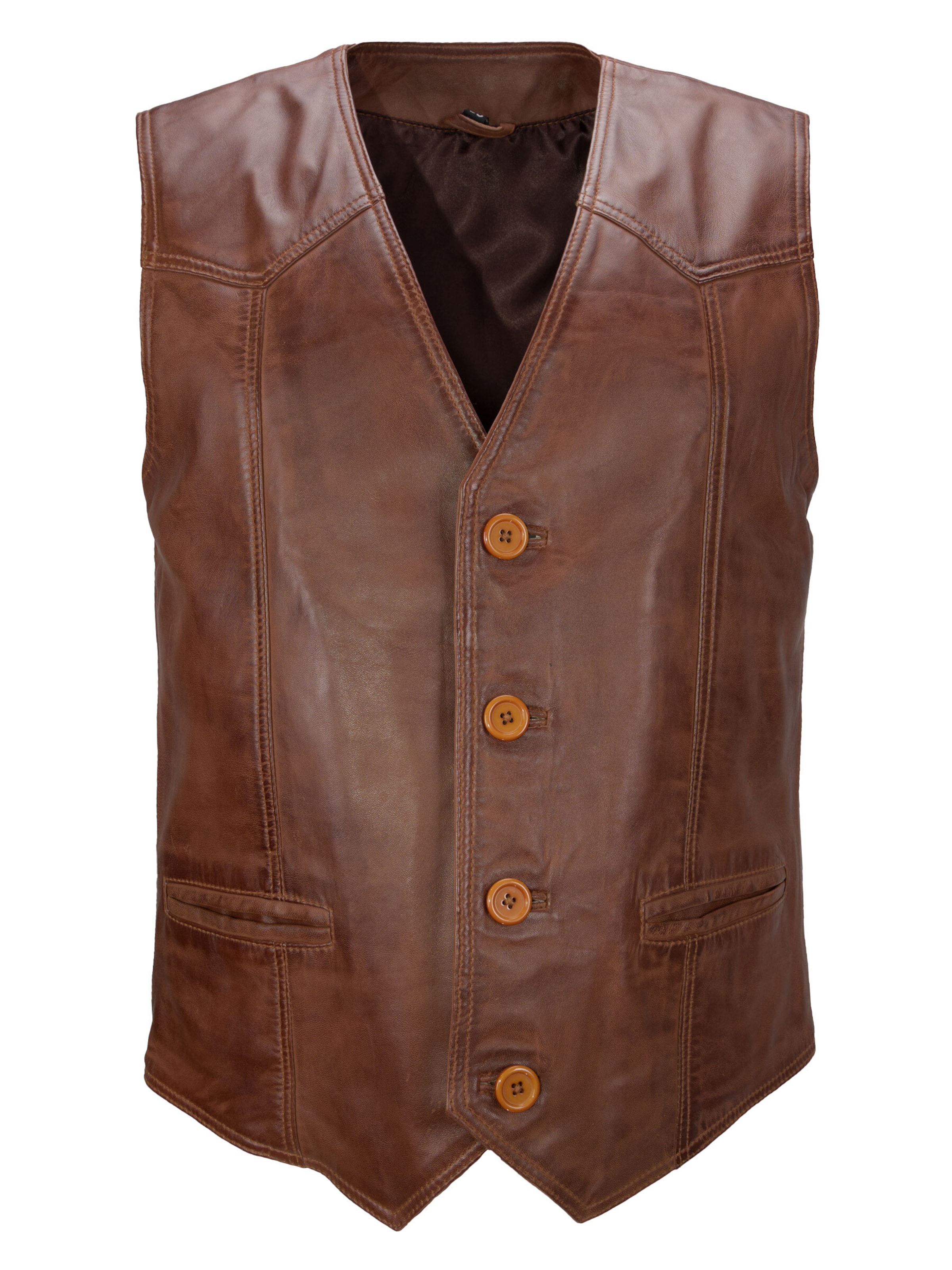 Gilet 'Ludwig' LOLUS en marron : devant