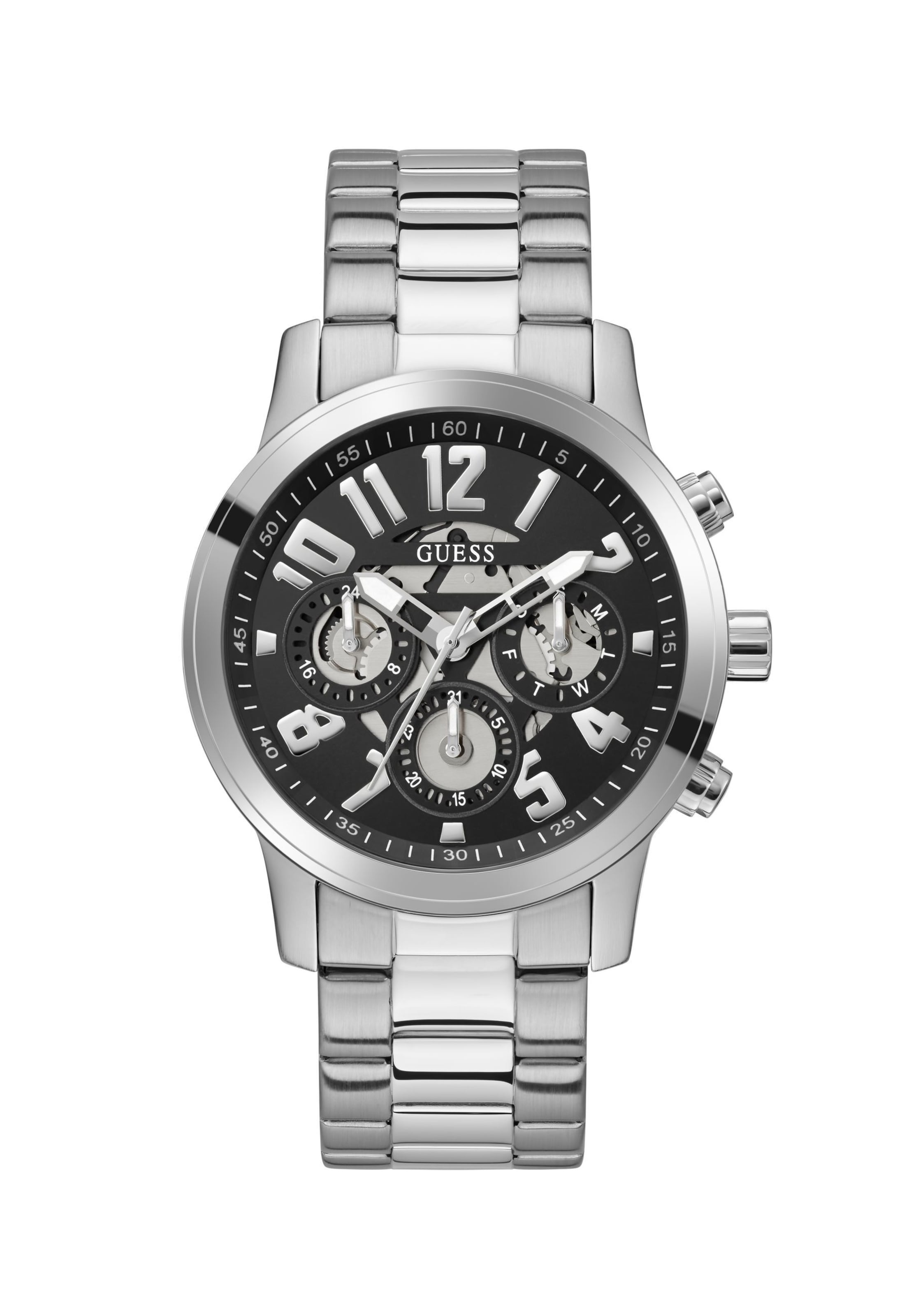 GUESS Uhr 'Parker' in Silber: Vorderseite