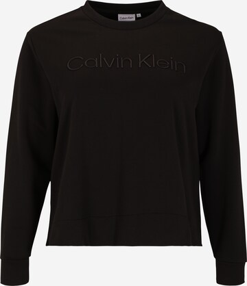 Sweat-shirt Calvin Klein Curve en noir : devant